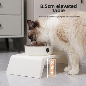 Μπολ για κατοικίδια, αντικραδασμικό μπολ για γάτες, προστασία λαιμού γάτας, μπολ τροφής για γάτες για σκύλους, διπλό μπολ από ανοξείδωτο ατσάλι, διασυνοριακό, νέο μπολ για σκύλους χονδρικής