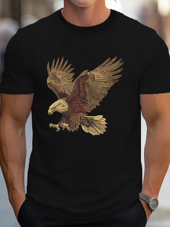 Ανδρικό T-Shirt Freedom Eagle G500 από Βαμβάκι σε ίσια γραμμή