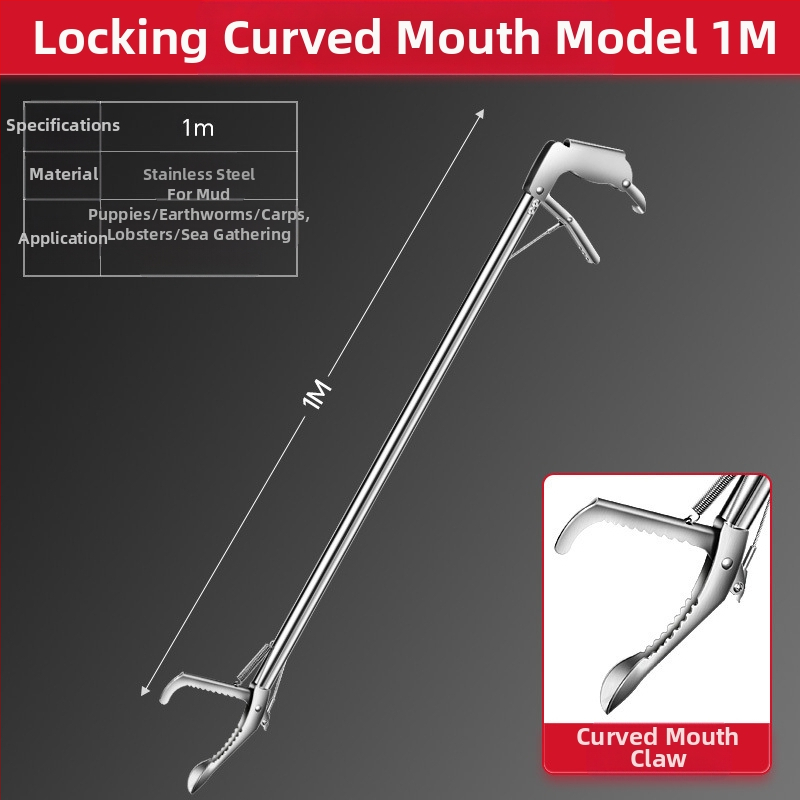 Pagarināts zuša klipsis jūras makšķerēšanai, sabiezinātas zuša knaibles, saliekamas čūskas āķa knaibles, neslīdošs makšķerēšanas āķa rīks jūras makšķerēšanai