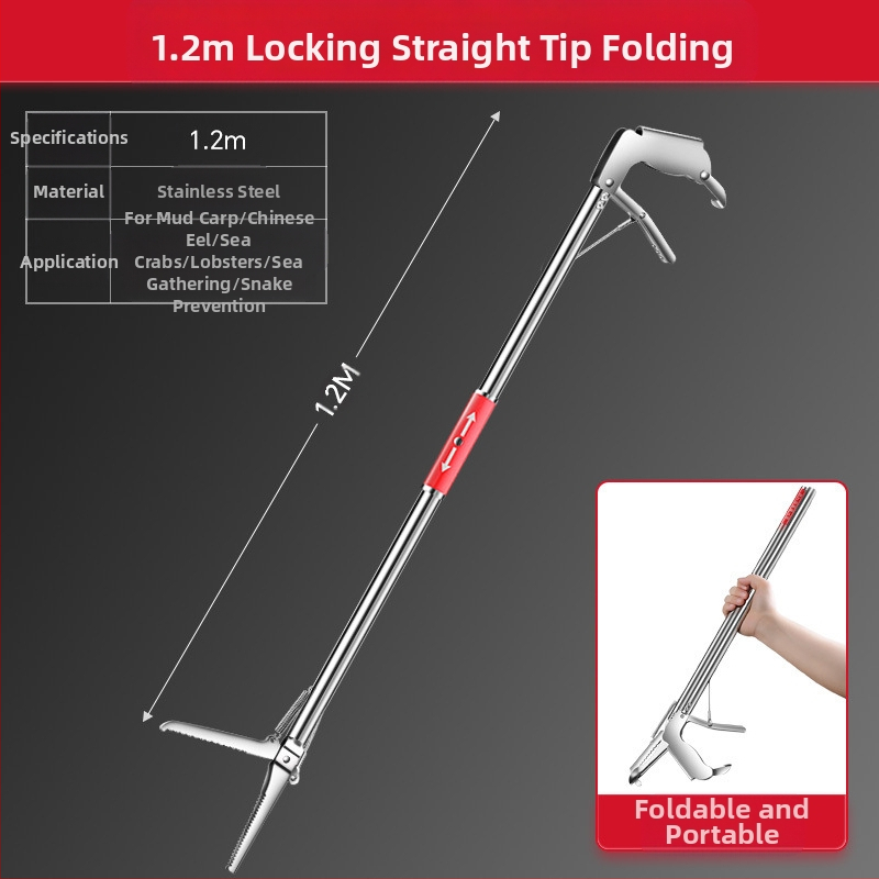 Pagarināts zuša klipsis jūras makšķerēšanai, sabiezinātas zuša knaibles, saliekamas čūskas āķa knaibles, neslīdošs makšķerēšanas āķa rīks jūras makšķerēšanai