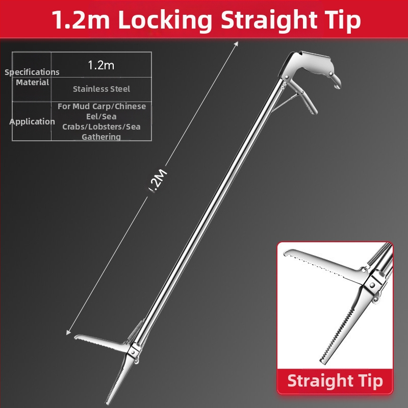 Pagarināts zuša klipsis jūras makšķerēšanai, sabiezinātas zuša knaibles, saliekamas čūskas āķa knaibles, neslīdošs makšķerēšanas āķa rīks jūras makšķerēšanai