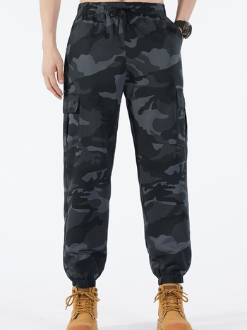 Ανδρικά παντελόνια καμουφλάζ εργασίας εννέα σημείων για άνοιξη και φθινόπωρο, μοντέρνα, μεγάλα παντελόνια σε όλο το μήκος, αποκλειστικά για αθλητικά ρούχα με ίσια πόδια