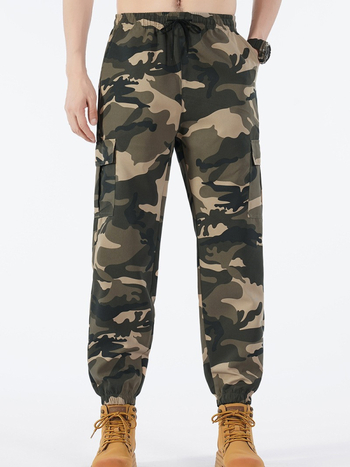 Ανδρικά παντελόνια καμουφλάζ εργασίας εννέα σημείων για άνοιξη και φθινόπωρο, μοντέρνα, μεγάλα παντελόνια σε όλο το μήκος, αποκλειστικά για αθλητικά ρούχα με ίσια πόδια