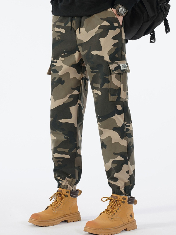 Ανδρικά παντελόνια καμουφλάζ εργασίας εννέα σημείων για άνοιξη και φθινόπωρο, μοντέρνα, μεγάλα παντελόνια σε όλο το μήκος, αποκλειστικά για αθλητικά ρούχα με ίσια πόδια