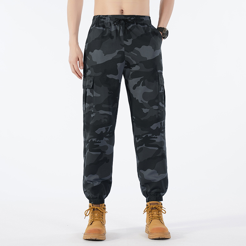 Ανδρικά παντελόνια καμουφλάζ εργασίας εννέα σημείων για άνοιξη και φθινόπωρο, μοντέρνα, μεγάλα παντελόνια σε όλο το μήκος, αποκλειστικά για αθλητικά ρούχα με ίσια πόδια