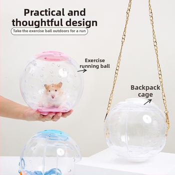 Yue Xiaomengi hamstri puuri jooksupall kaheotstarbeline kuldne karu hiilimismänguasi väljamineku rihmaga pesa ülisuur luksusvilla