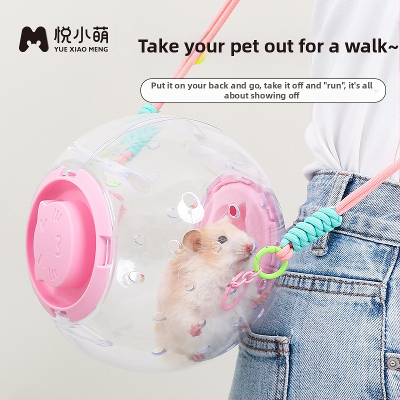 Yue Xiaomeng Cușcă de hamster cu minge de alergare cu dublu scop Urs de aur Jucărie de furișat Ieșire Cuibă de curea Supradimensionată Vilă de lux