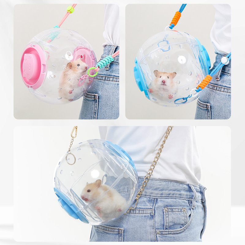 Yue Xiaomengi hamstri puuri jooksupall kaheotstarbeline kuldne karu hiilimismänguasi väljamineku rihmaga pesa ülisuur luksusvilla