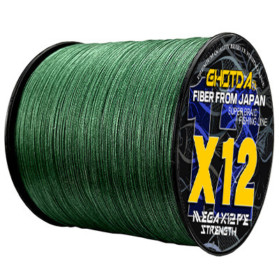 300 M 12 dalių itin atsparus dilimui PE valas, stiprus įtempimas, jūrinė žvejyba, upių žvejyba dideliems objektams, itin lygus pintas valas