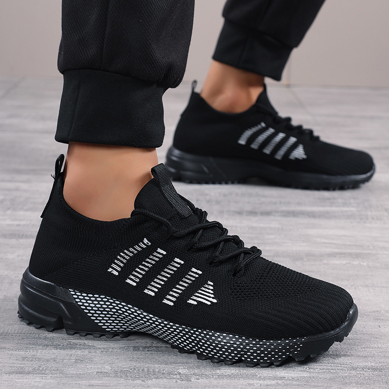 Piiriülesed suured trendikad meeste spordijalatsid, õues kasutamiseks mõeldud murdmaasuusajalatsid, hingavad ja kerged, kootud kärbsega maratonijooksujalatsid, meeste jalatsid