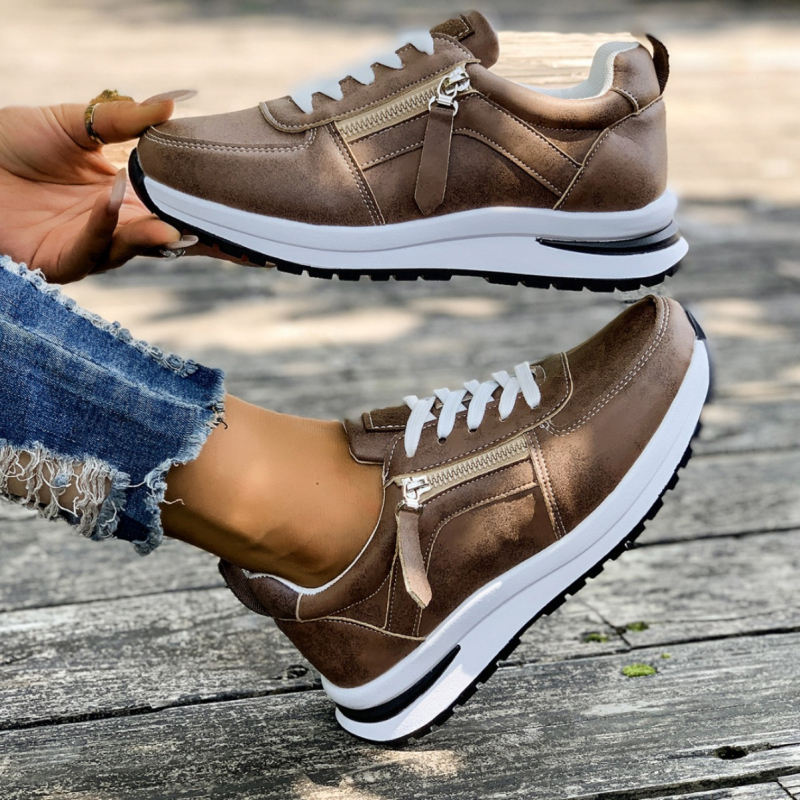 Didelių dydžių sportiniai bateliai moterims, 2025 m. rudens nauji „Forrest Gump“ bateliai, storapadis, apvalios nosies, laisvalaikio bateliai, bėgimo bateliai, urmu