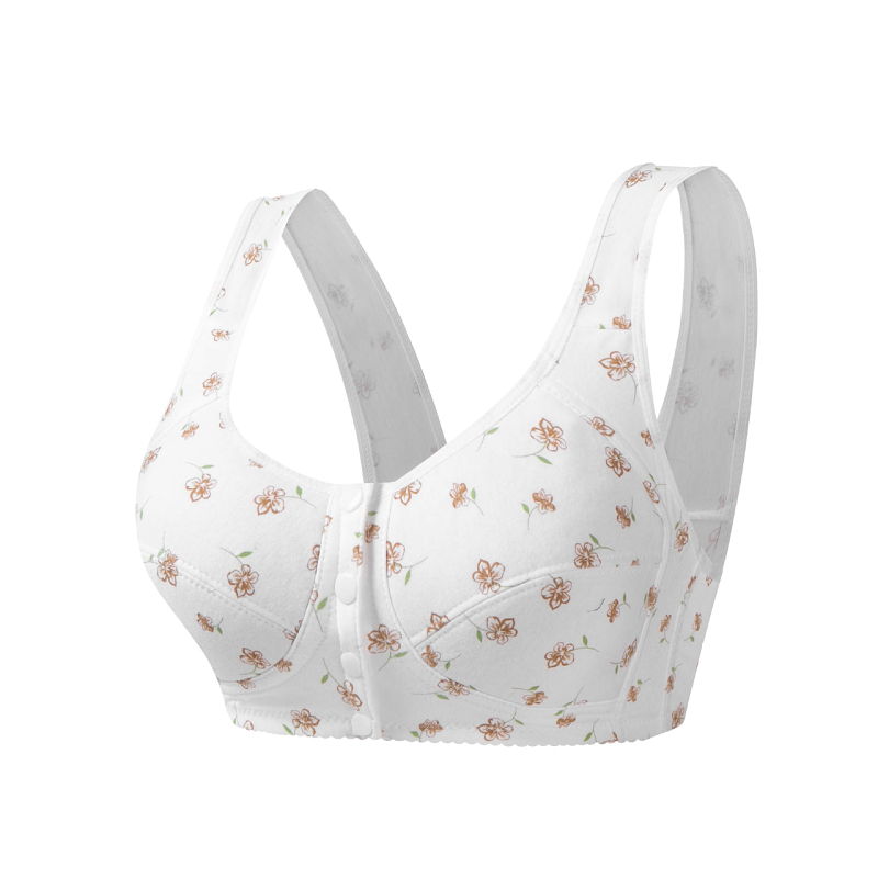 Keskealistele ja eakatele mõeldud emaduse pluss-suuruses aluspesu õhuke Parm eesmine avatav nööbiga push-up vest ilma terasrõngata magamisrinnahoidja