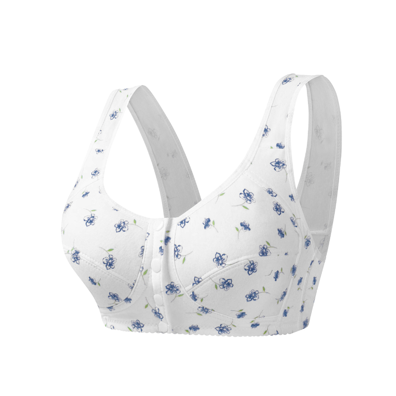 Keskealistele ja eakatele mõeldud emaduse pluss-suuruses aluspesu õhuke Parm eesmine avatav nööbiga push-up vest ilma terasrõngata magamisrinnahoidja