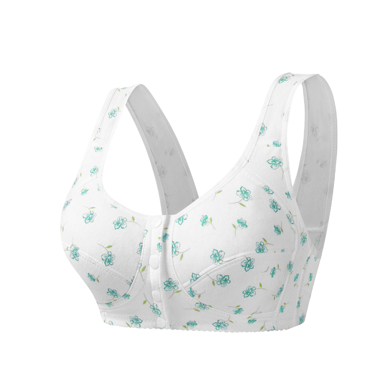 Keskealistele ja eakatele mõeldud emaduse pluss-suuruses aluspesu õhuke Parm eesmine avatav nööbiga push-up vest ilma terasrõngata magamisrinnahoidja