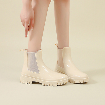 Nauji, madingi, moteriški, tarpvalstybiniai „Chelsea“ platforminiai guminiai aulinukai su guma, vandeniui atsparūs, neslystantys antbačiai, nauji moteriški guminiai aulinukai.