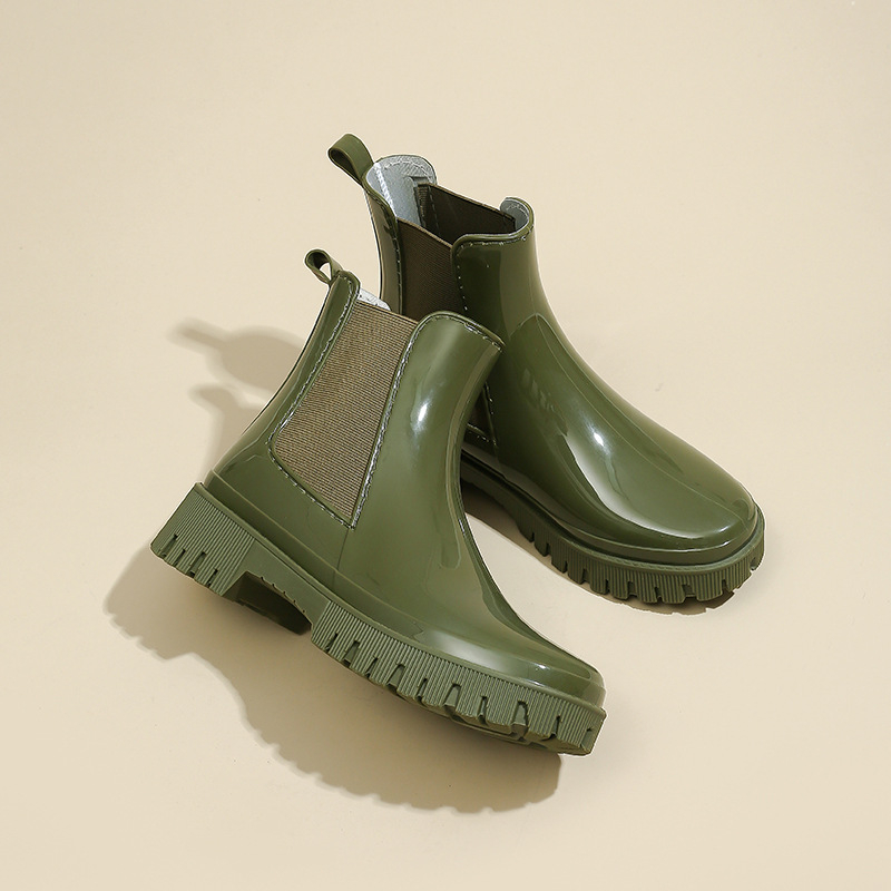 Nauji, madingi, moteriški, tarpvalstybiniai „Chelsea“ platforminiai guminiai aulinukai su guma, vandeniui atsparūs, neslystantys antbačiai, nauji moteriški guminiai aulinukai.