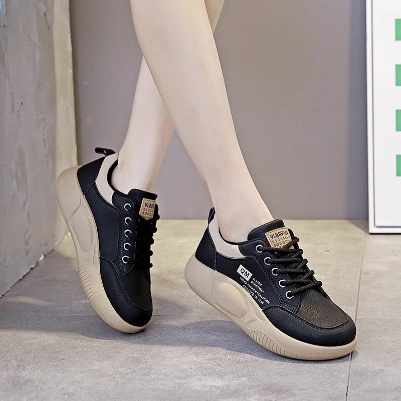 sportbačiai moterims 2024 m. rudens ir žiemos nauji vilnos pamušalu medvilniniai batai minkštu padu storu padu laisvalaikio aukštakulniai batai moterims