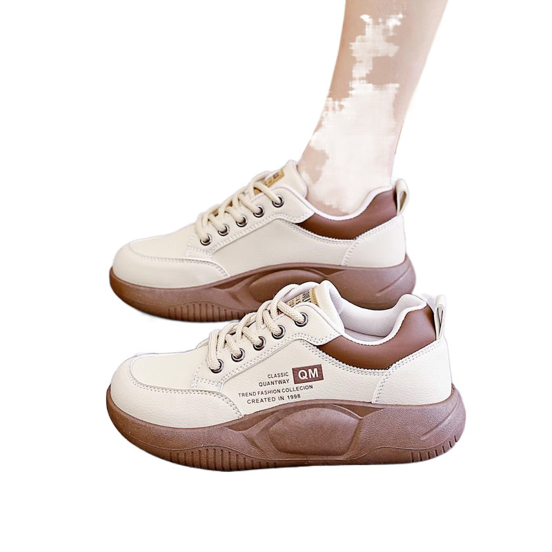 sportbačiai moterims 2024 m. rudens ir žiemos nauji vilnos pamušalu medvilniniai batai minkštu padu storu padu laisvalaikio aukštakulniai batai moterims