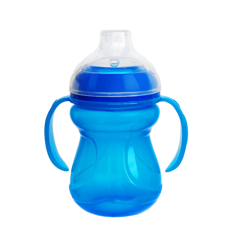 Super plati burna PP kūdikio ančiuko puodelis, nepralaidus ir neužspringstantis vaikams, skirtas tiesioginio gėrimo mokymosi puodelis su rankena, skirtas lavinti visą puodelį