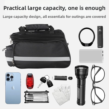 Εξοπλισμένο με τσάντα ταξιδιού για ποδήλατο βουνού πίσω καθίσματος, μεγάλη χωρητικότητα, τσάντα σχάρας καμήλας, τσάντα ουράς, τσάντα ιππασίας