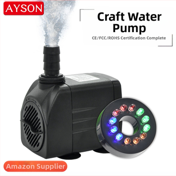 Pompă de circulație a apei curgătoare cu iluminare 110V/220V, pentru fântână artizanală, tip rockerie, SUA/Europa/Marea Britanie/Australia, furnizată de Amazon