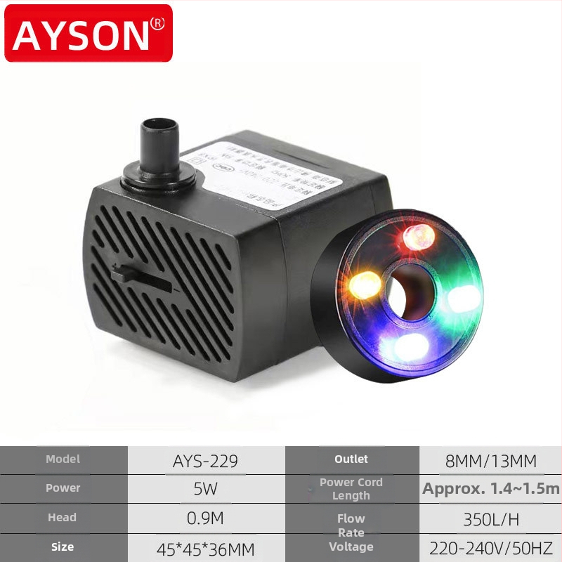 110 V/220 V apgaismota amatniecības klinšu dārza strūklaka, tekošs ūdens cirkulācijas sūknis, ASV/Eiropa/Apvienotā Karaliste/Austrālija, Amazon piegāde