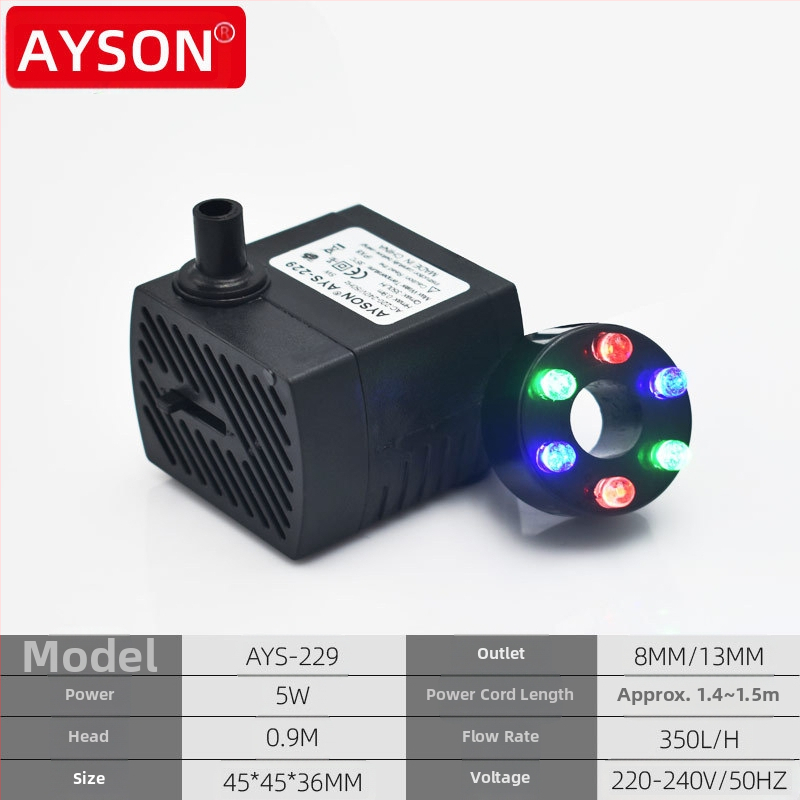 110 V/220 V apgaismota amatniecības klinšu dārza strūklaka, tekošs ūdens cirkulācijas sūknis, ASV/Eiropa/Apvienotā Karaliste/Austrālija, Amazon piegāde