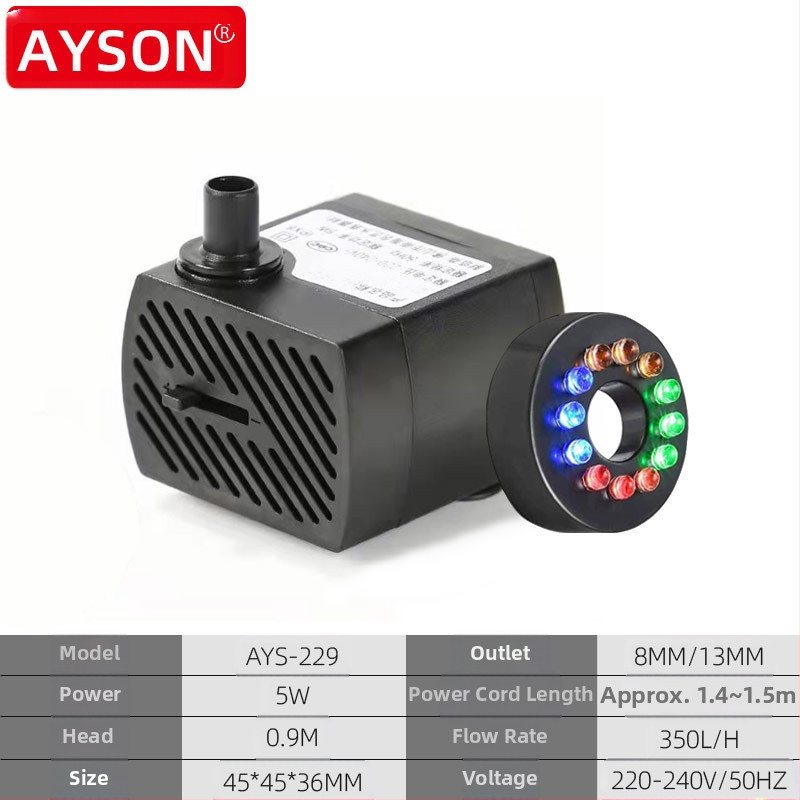 Pompă de circulație a apei curgătoare cu iluminare 110V/220V, pentru fântână artizanală, tip rockerie, SUA/Europa/Marea Britanie/Australia, furnizată de Amazon