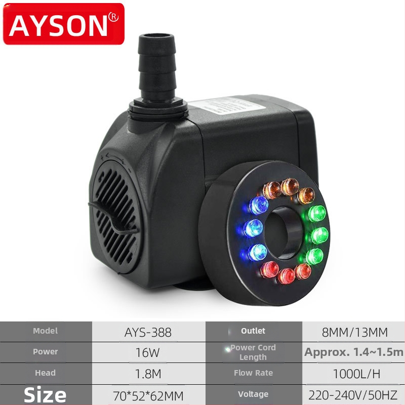 110 V/220 V apgaismota amatniecības klinšu dārza strūklaka, tekošs ūdens cirkulācijas sūknis, ASV/Eiropa/Apvienotā Karaliste/Austrālija, Amazon piegāde