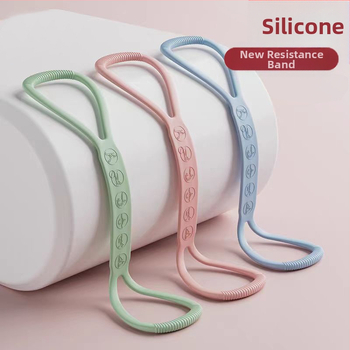 Joonis 8 Resistance Band Silikoonist Jooga Abivahendid Kodune Elastne Bänd Fitness Equipment for Women Fashioning Fashioning Elastne Bänd Õlavarre avamiseks ja Tagasi Ilu Elastne Bänd