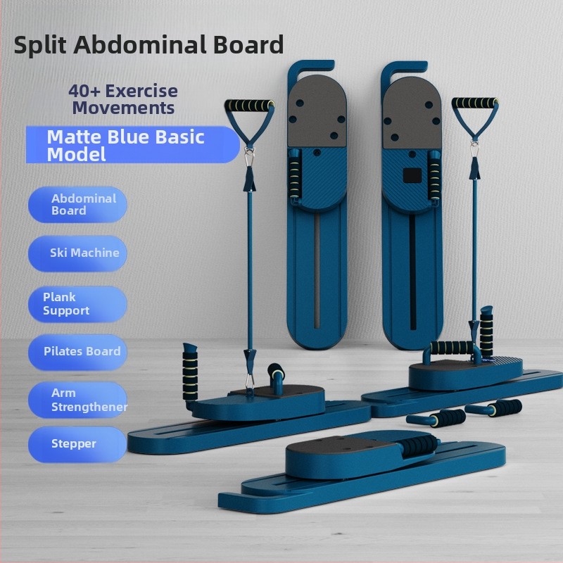 „TikTok“ stiliaus daugiafunkcinė padalinta pilvo preso lenta su pilvo preso ratuku, automatinio atšokimo pilvo raumenų lavinimo įranga