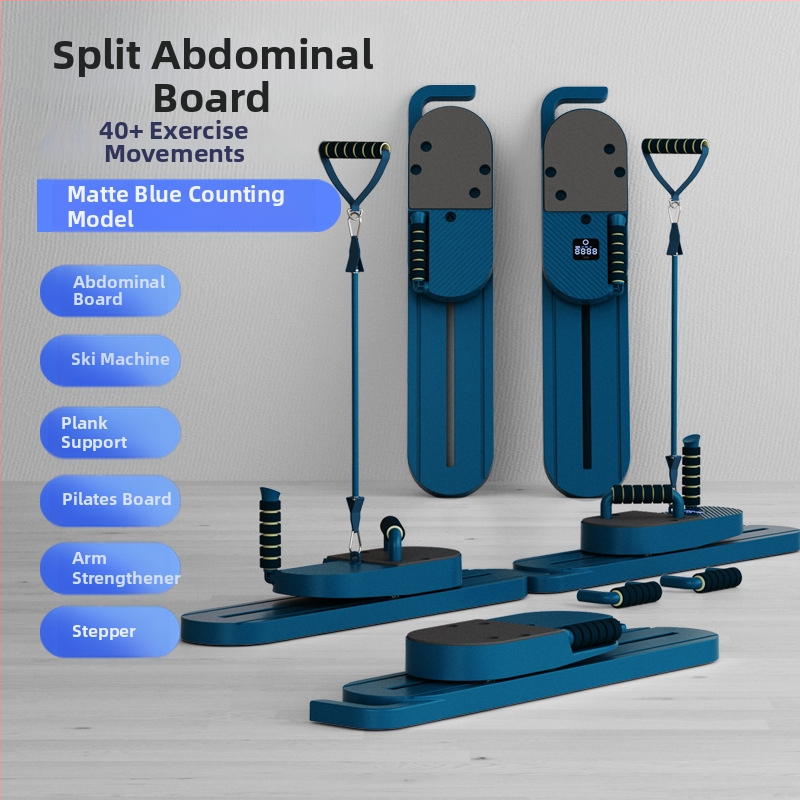 „TikTok“ stiliaus daugiafunkcinė padalinta pilvo preso lenta su pilvo preso ratuku, automatinio atšokimo pilvo raumenų lavinimo įranga