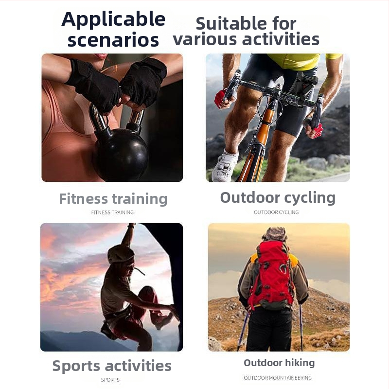 Мъжки летни велосипедни ръкавици, дишащи спортни, неплъзгащи се, слънцезащитни, дишащи, за колоездене на открито, риболов, с половин пръст