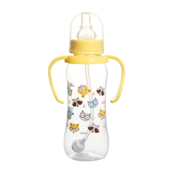 Tehase müügi beebi PP käepidemega standardkaliibriline pudel 250ml vastsündinu pudel kõhupuhitusevastane kukkumisvastane lutipudel