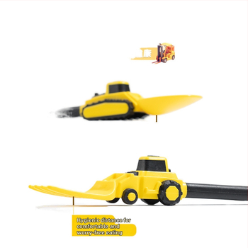 Vaikų darželio inžinerijos transporto priemonės stiliaus tvirtas PP aukštai temperatūrai atsparus kastuvo, šakutės šaukštų rinkinys kūdikiams skirtas animacinis šaukštas šakutė