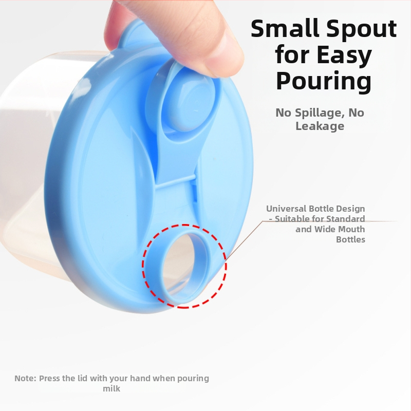 Кутия за опаковка на мляко на прах за ново бебе, удобна кутия за съхранение на мляко на прах с три отделения, подвижен буркан за мляко на прах на едро 300 мл