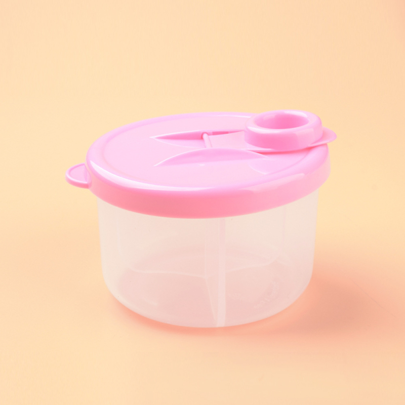 Nauja kūdikių pieno miltelių pakavimo dėžutė, patogi trijų skyrių pieno miltelių laikymo dėžutė, nuimamas pieno miltelių indelis, didmeninė prekyba 300 ml