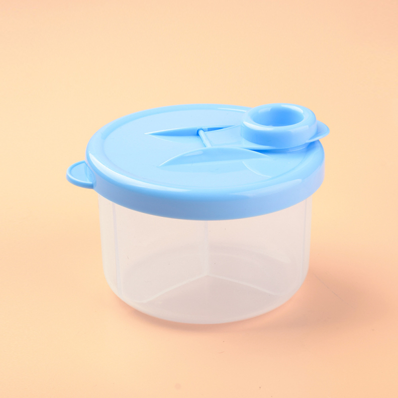 Nauja kūdikių pieno miltelių pakavimo dėžutė, patogi trijų skyrių pieno miltelių laikymo dėžutė, nuimamas pieno miltelių indelis, didmeninė prekyba 300 ml