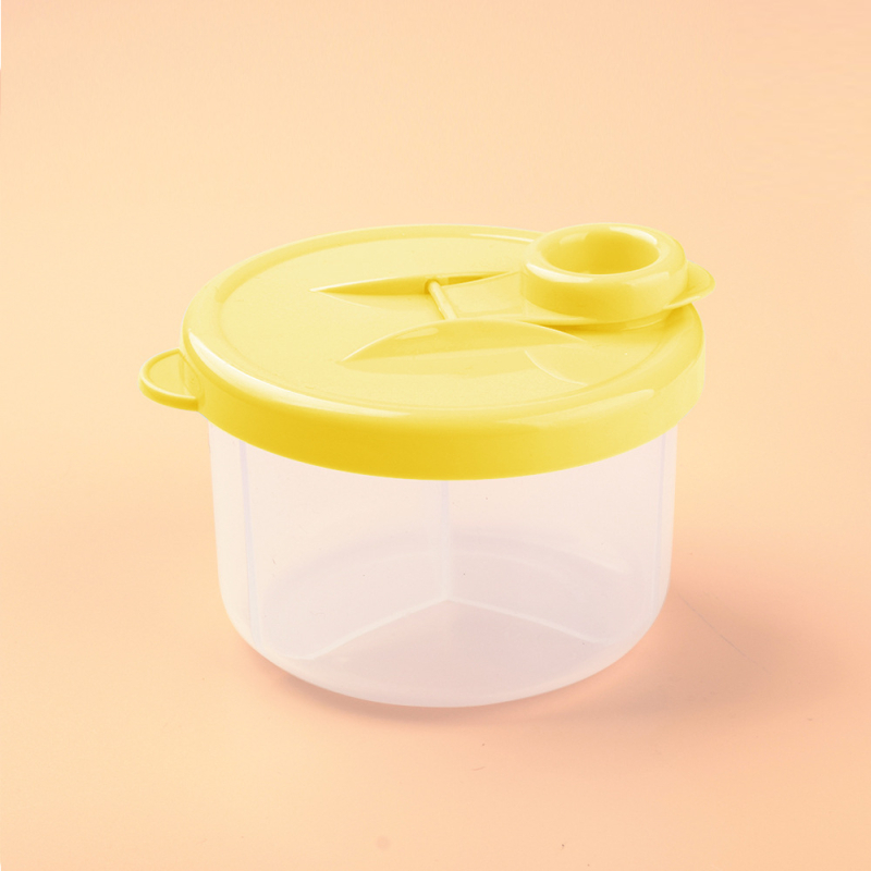 Nauja kūdikių pieno miltelių pakavimo dėžutė, patogi trijų skyrių pieno miltelių laikymo dėžutė, nuimamas pieno miltelių indelis, didmeninė prekyba 300 ml