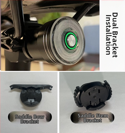 „Yinji SR1pro“ išmanusis dviračio galinis žibintas, C tipo įkrovimas, vandeniui atsparus, naktinio važiavimo galinis žibintas, stabdžių indukcinis galinis žibintas