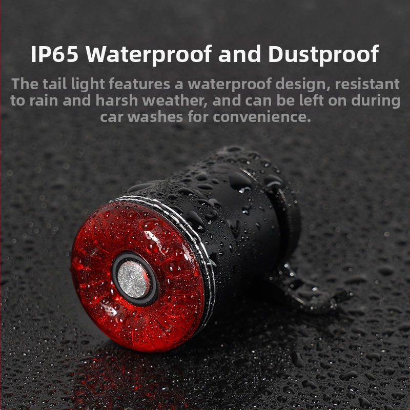 Yinji SR1pro Bicycle Smart zadné svetlo s nabíjaním typu C, vodotesné svetlo pre nočnú jazdu, brzdové indukčné zadné svetlo