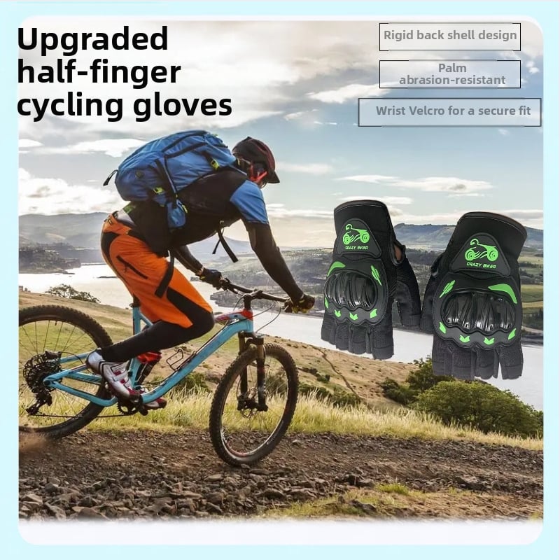 Kietos pusės pirštų pirštinės motociklui Pusės pirštų pirštinės Sportinės lauko pusės pirštų pirštinės Jojimo motociklui Kelionėms Lengvos kvėpuojančios pirštinės