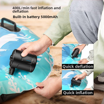 Lauko stovyklavimo belaidis nešiojamas oro siurblys, oro čiužinys, baseino plaukimo žiedas, buitinis vakuuminis suspaudimo maišelis, oro pompa
