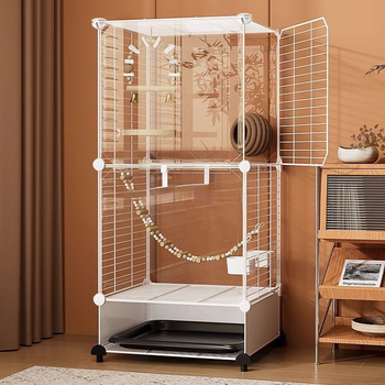 Μεγάλο κλουβί πουλιών για οικιακή χρήση, πολυτελής βίλα για παπαγαλάκια και κοκατίλ, νέο μοντέλο ανθεκτικό στις πιτσιλιές για μικρά πουλιά όπως σπουργίτια και παπαγαλάκια