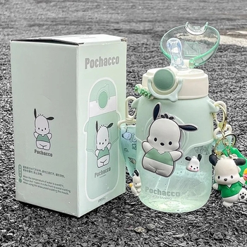 Νέο χαριτωμένο ποτήρι νερού από ψάθα για κορίτσια, φορητό, εξαιρετικά χαριτωμένο, παιδικό ποτήρι νερού από τρίτατο, για μαθητές, με ψηλή εμφάνιση