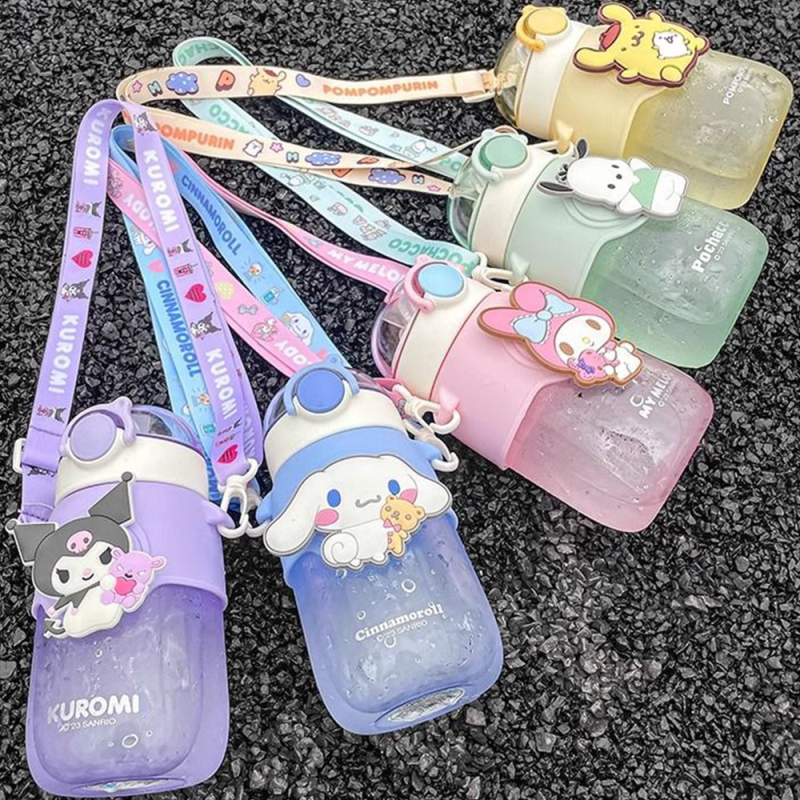 Új, aranyos szívószálas pohár, lányoknak való, mutatós, hordozható műanyag vizespohár, szuper aranyos, gyerekeknek való tritán diákpohár