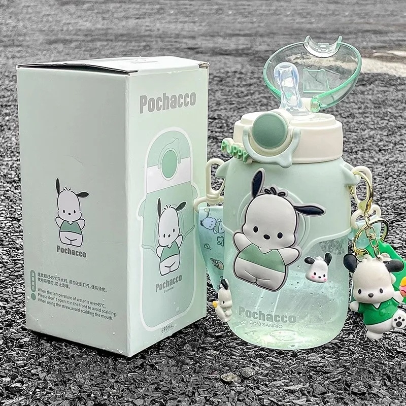 Új, aranyos szívószálas pohár, lányoknak való, mutatós, hordozható műanyag vizespohár, szuper aranyos, gyerekeknek való tritán diákpohár