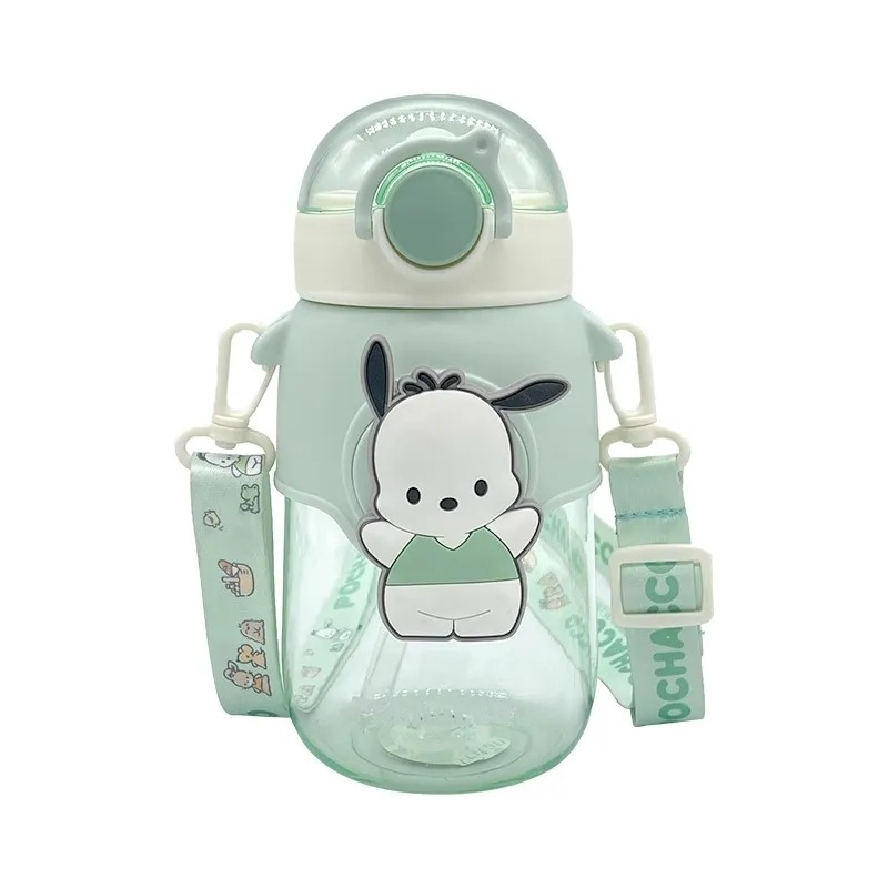 Új, aranyos szívószálas pohár, lányoknak való, mutatós, hordozható műanyag vizespohár, szuper aranyos, gyerekeknek való tritán diákpohár