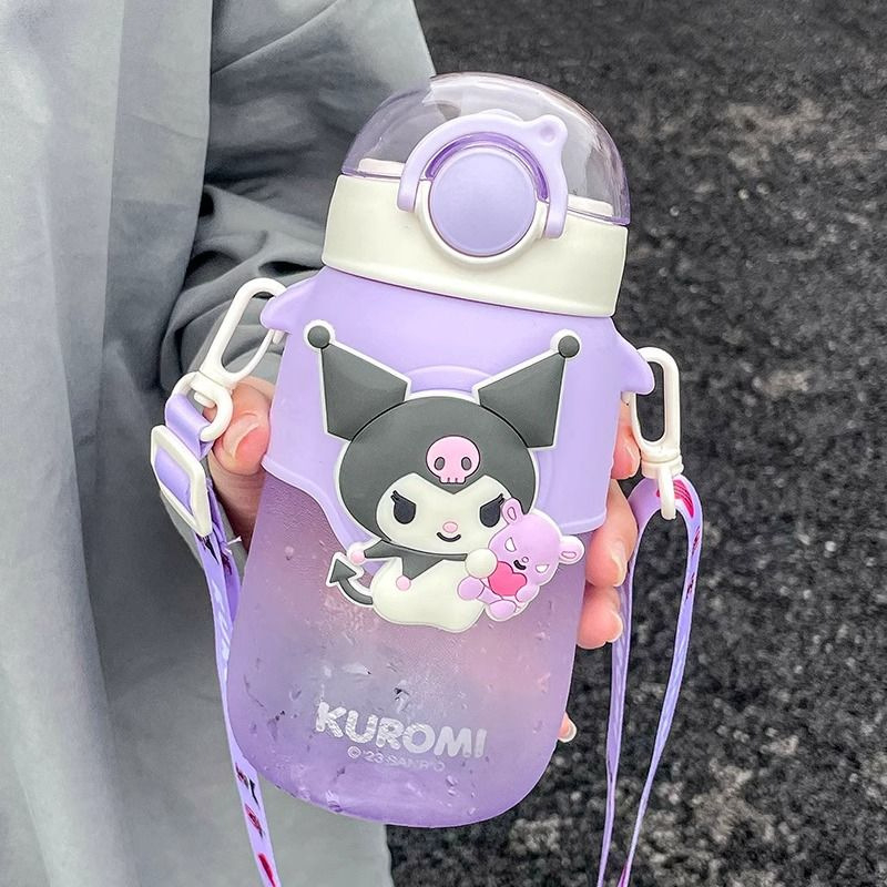 Új, aranyos szívószálas pohár, lányoknak való, mutatós, hordozható műanyag vizespohár, szuper aranyos, gyerekeknek való tritán diákpohár