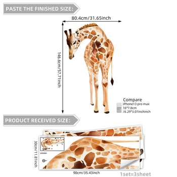 Ποικιλία από κινούμενα σχέδια ζώων, καμηλοπάρδαλης, κλαδιά πουλιών, αυτοκόλλητα τοίχου, παιδικό δωμάτιο, διακόσμηση σπιτιού, καλλωπισμός, αυτοκόλλητα τοίχου